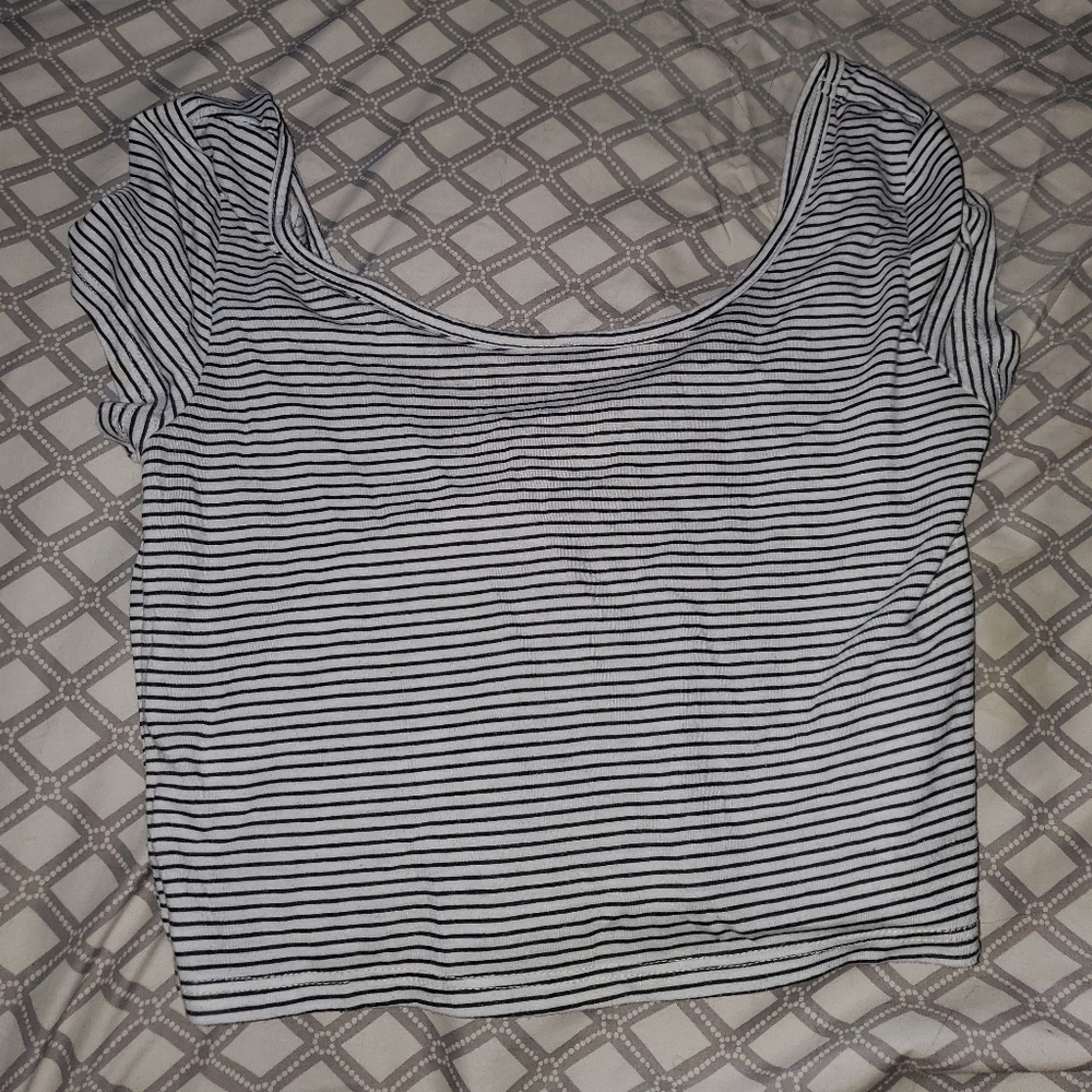 American eagle striped crop top